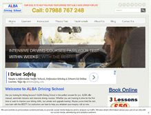Tablet Screenshot of albadrivingschool.co.uk